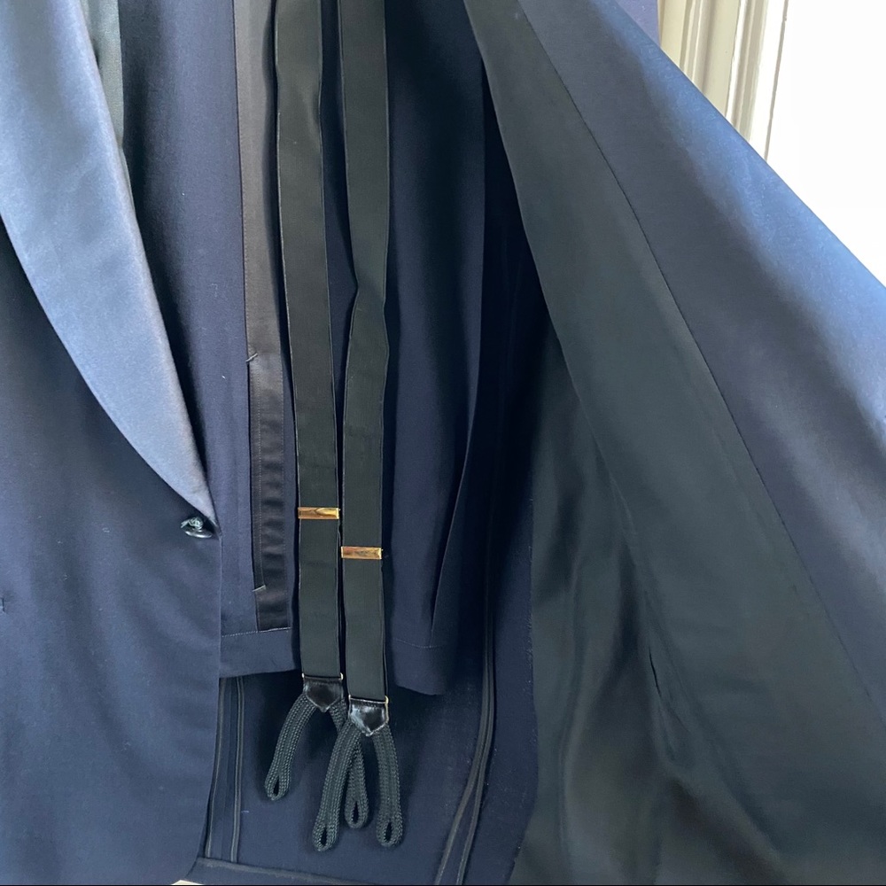 Kepple & Kepple of Greenwhich Navy Tuxedo Suit - Picture 5 of 12